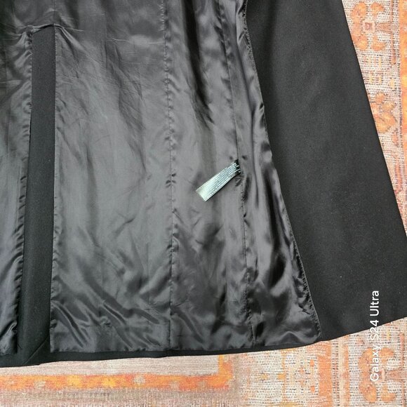 Massimo Dutti Women’s Wool Blend Long Coat – Black – Size 34 (XS/S) - Picture 8 of 11